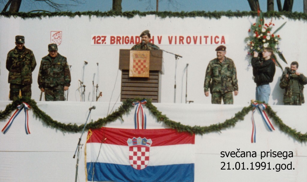 Svečana prisega 127. brg HV 21.01. 1992