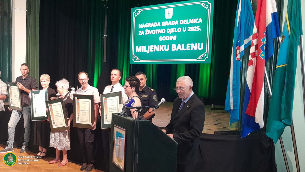 GENERALU MILJENKU BALENU NAGRADA GRADA DELNICA ZA ŽIVOTNO DJELO